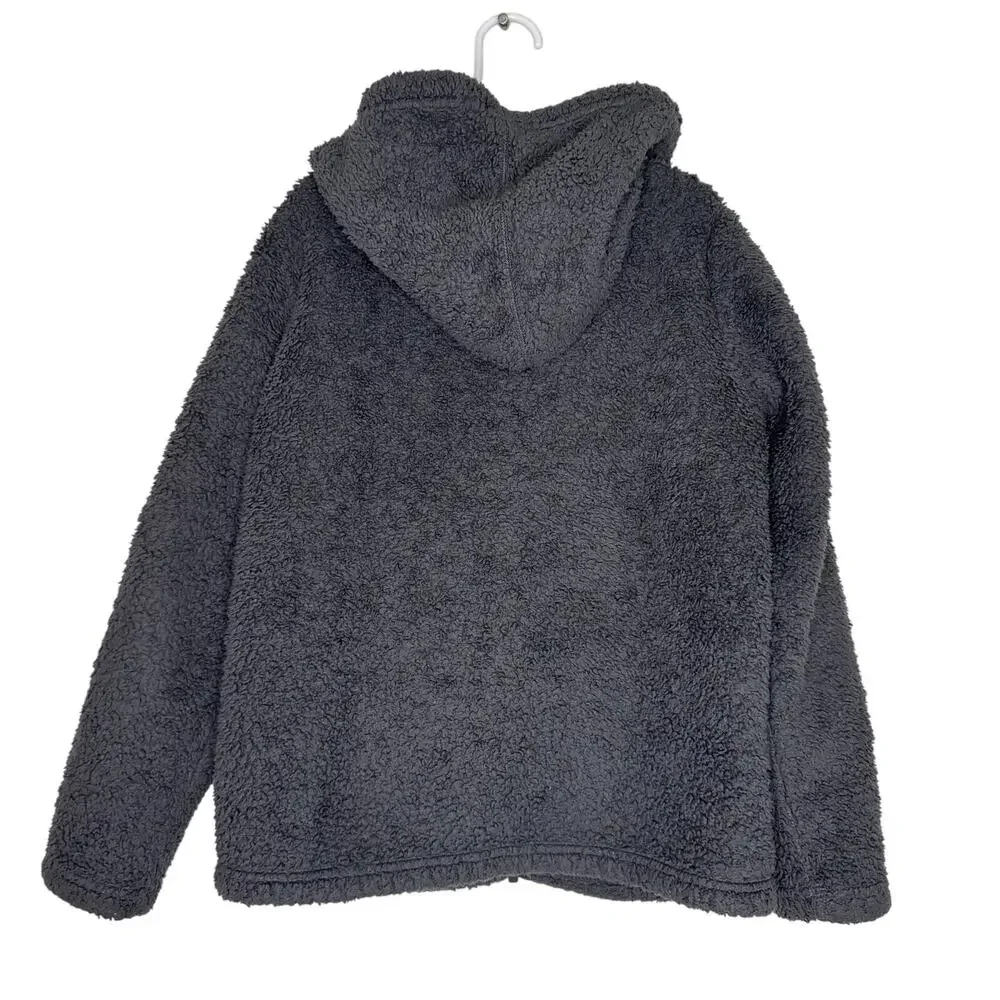 Patagonia Kids Los Gatos Full Zip Hooded Girls Fleece Gray size M